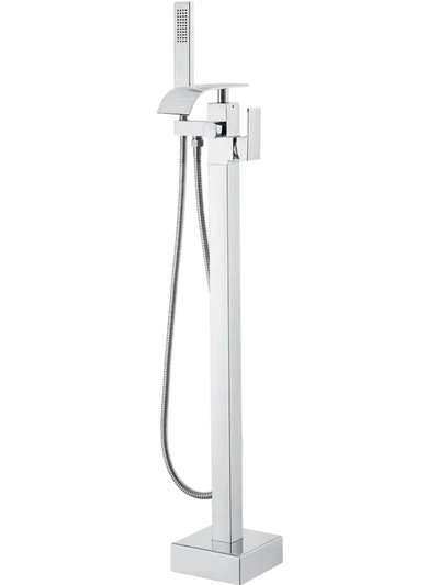 Vevor Bathtub Faucet Freestanding Floor Mount Tub Filler with Handheld Shower New