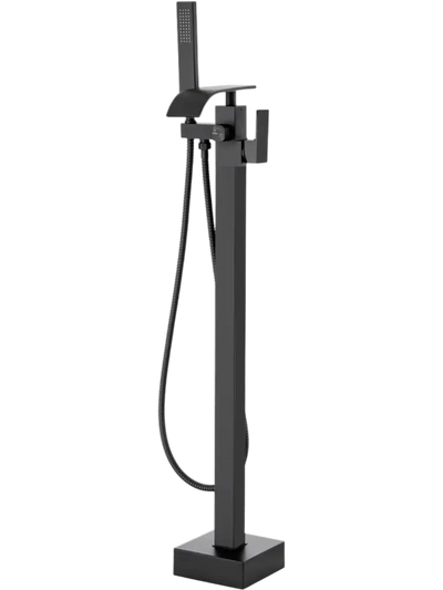 Vevor Freestanding Bathtub Faucet Floor Mount Tub Filler Matte Black New