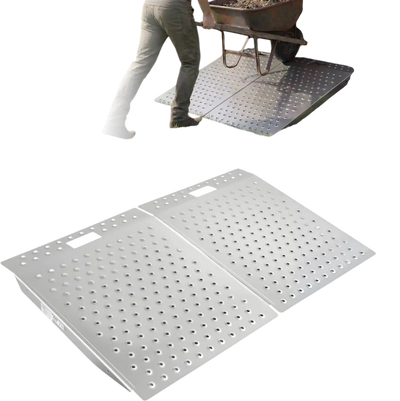VEVOR Threshold Ramp for Doorways, 29.5 x 24.3 in, Platform Aluminum Wheelchair Ramp, Non-Slip Door Threshold Ramps, 750 lbs Load Capacity, for Home Steps, Curbs, Wheelchairs, Walkers, Scooter, Carts