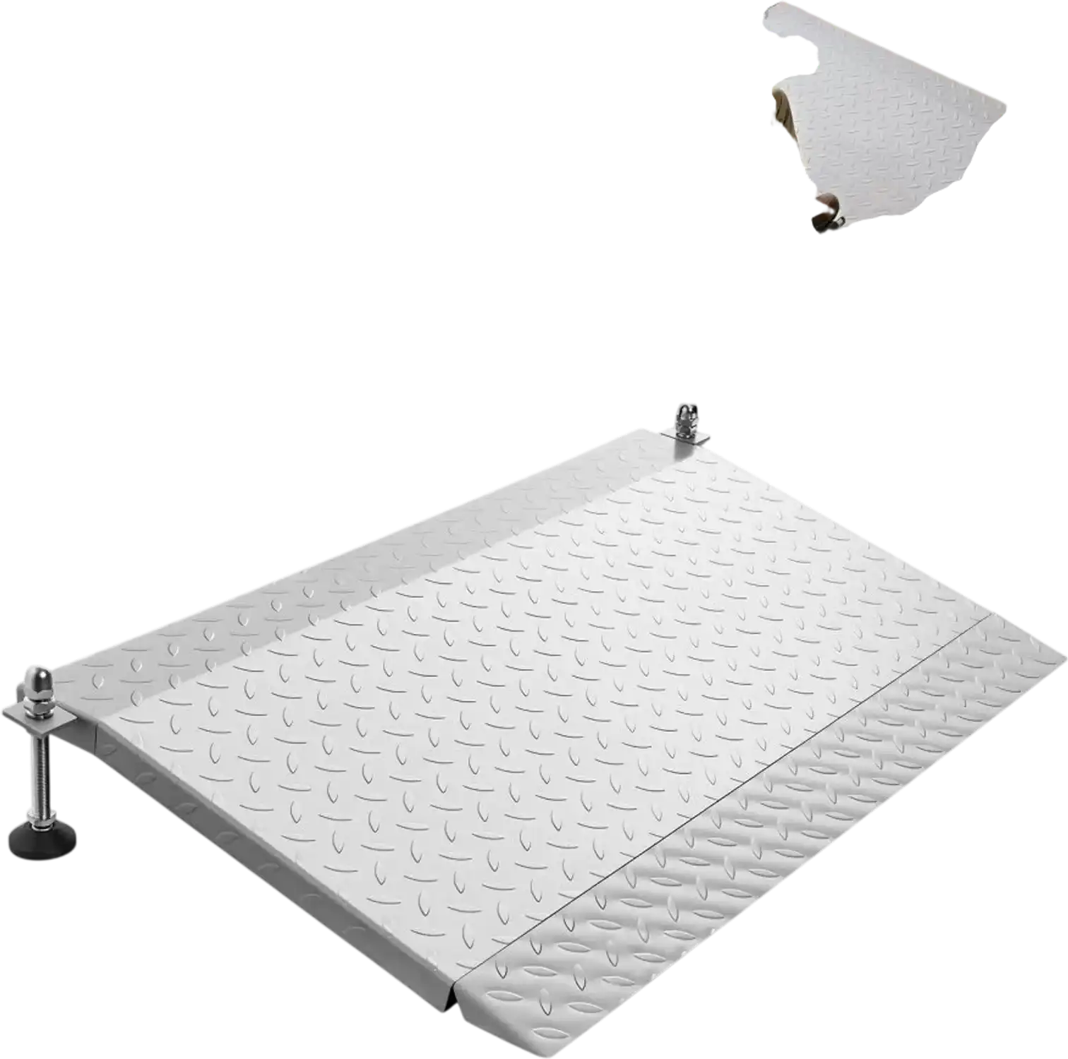 Vevor Threshold Ramp Adjustable Height Aluminum Doorway Wheelchair Ramp 42.5 x 23.2