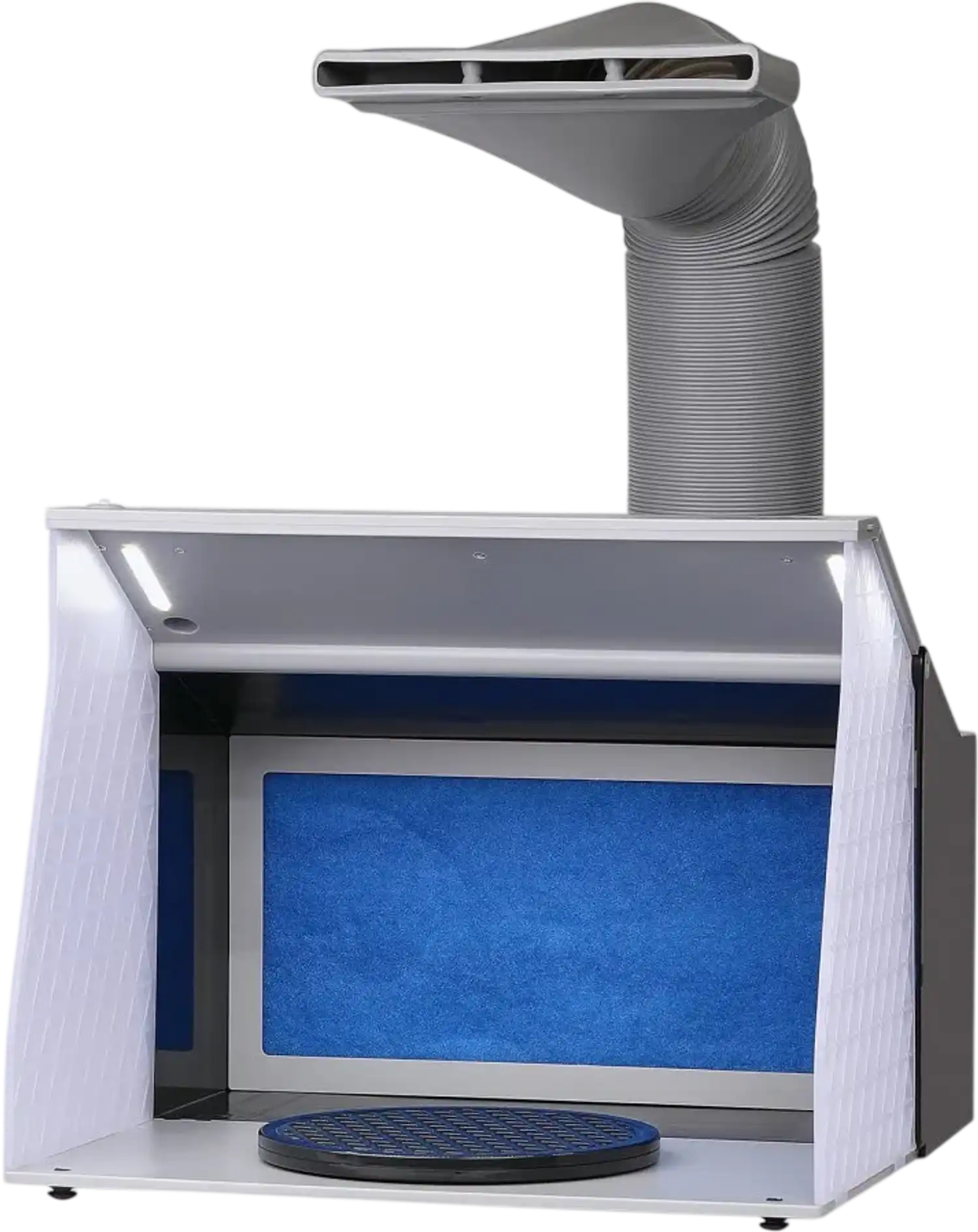 Vevor Airbrush Spray Booth Portable Hobby Paint Booth Kit with 4 LED Lights, Dual Exhaust Fans, Turntable & 6' Hose New
