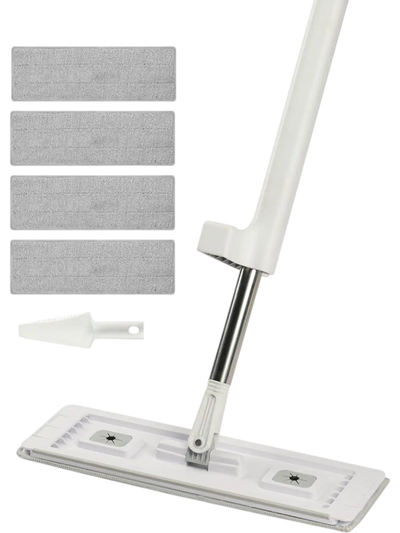 Vevor Flat Mop Self Wringing Microfiber Floor Mop with 4 Reusable Washable Pads New