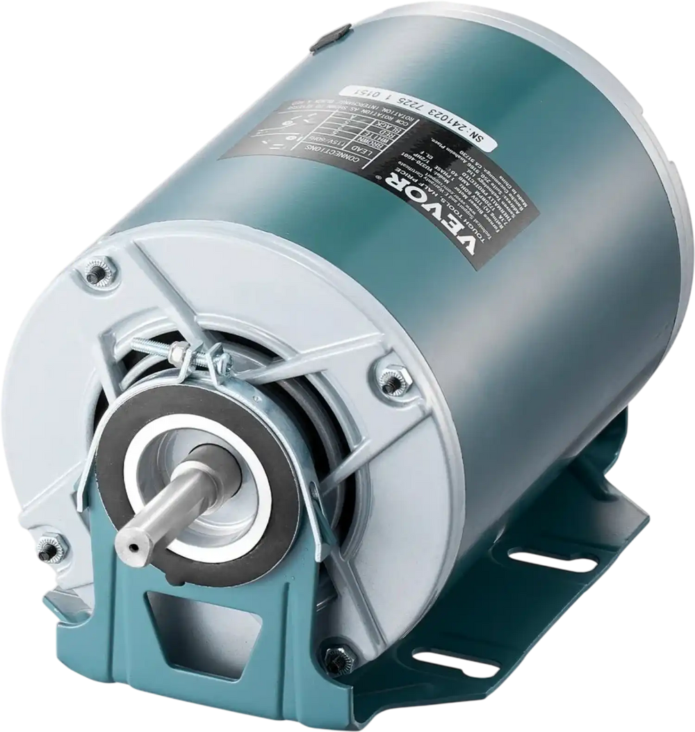VEVOR 1/2HP Furnace Blower Motor 1720RPM, 115V 7.1A Belt Drive Blower Motor Single Phase - 0.5" Shaft Diameter, 1.6" Shaft Length, CW/CCW Rotation