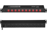 VEVOR 1U PDU, 10 Outlets, Rack Mount Power Strip Fits Standard 19
