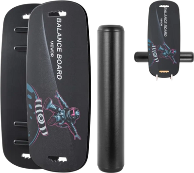 Vevor Balance Board 2-in-1 Wobble Trainer with Roller and Magnetic Stoppers New