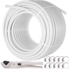 VEVOR Oxygen Non-Barrier PEX Tubing 300 Ft White 3/4 Inch PEX Pipe Radiant Heat Floor EVOH Pex-B Heat Durable Plumbing Flexible for Residential Commercial Heating Plumbing