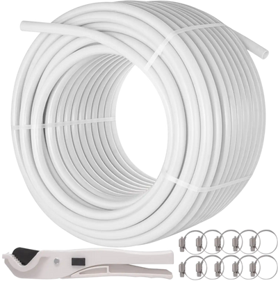 VEVOR Oxygen Non-Barrier PEX Tubing 300 Ft White 3/4 Inch PEX Pipe Radiant Heat Floor EVOH Pex-B Heat Durable Plumbing Flexible for Residential Commercial Heating Plumbing