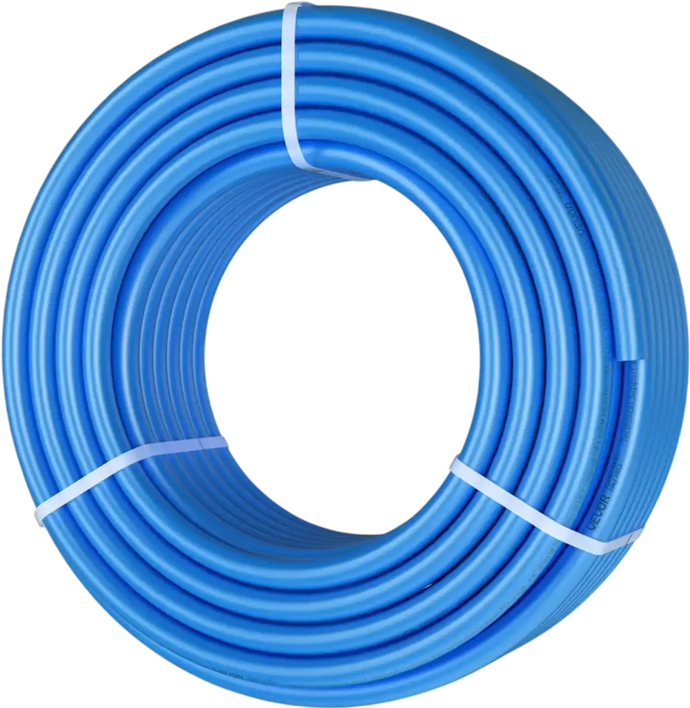 VEVOR PEX Pipe 3/4 Inch, 100 Feet Length PEX-B Flexible Pipe Tubing for Potable Water, Pex Water Lines for Hot/Cold Water & Easily Restore, Plumbing Applications with Free Cutter & Clamps ,Blue