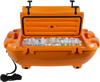 VEVOR Floating Cooler, 40 QT Floating Ice Chest with Dry Storage & Tow Rope, Premium LLDPE Amphibious Drink Cooler for Water & Land, Cruise Smoothly Stable on Lake, River, Pool, Beach, Kayak, Orange