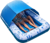 VEVOR Inflatable Pool Float with UPF 50+ Canopy, 82" x 55" Large Tanning Pool Floating Lounger for Adults, 550LBS Capacity Sunbathing Lounger Floaties with Pillow, Phone & Cup Holder for Water Fun