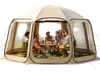 VEVOR Screen House Tent, 15 x 13.8 ft, 12-15 Person Pop Up Screen Tent, Portable Screened in Canopy with Carry Bag, Netting Sides, Ground Stakes, for Garden, Patio, Backyard, Outdoor Activities, Beige