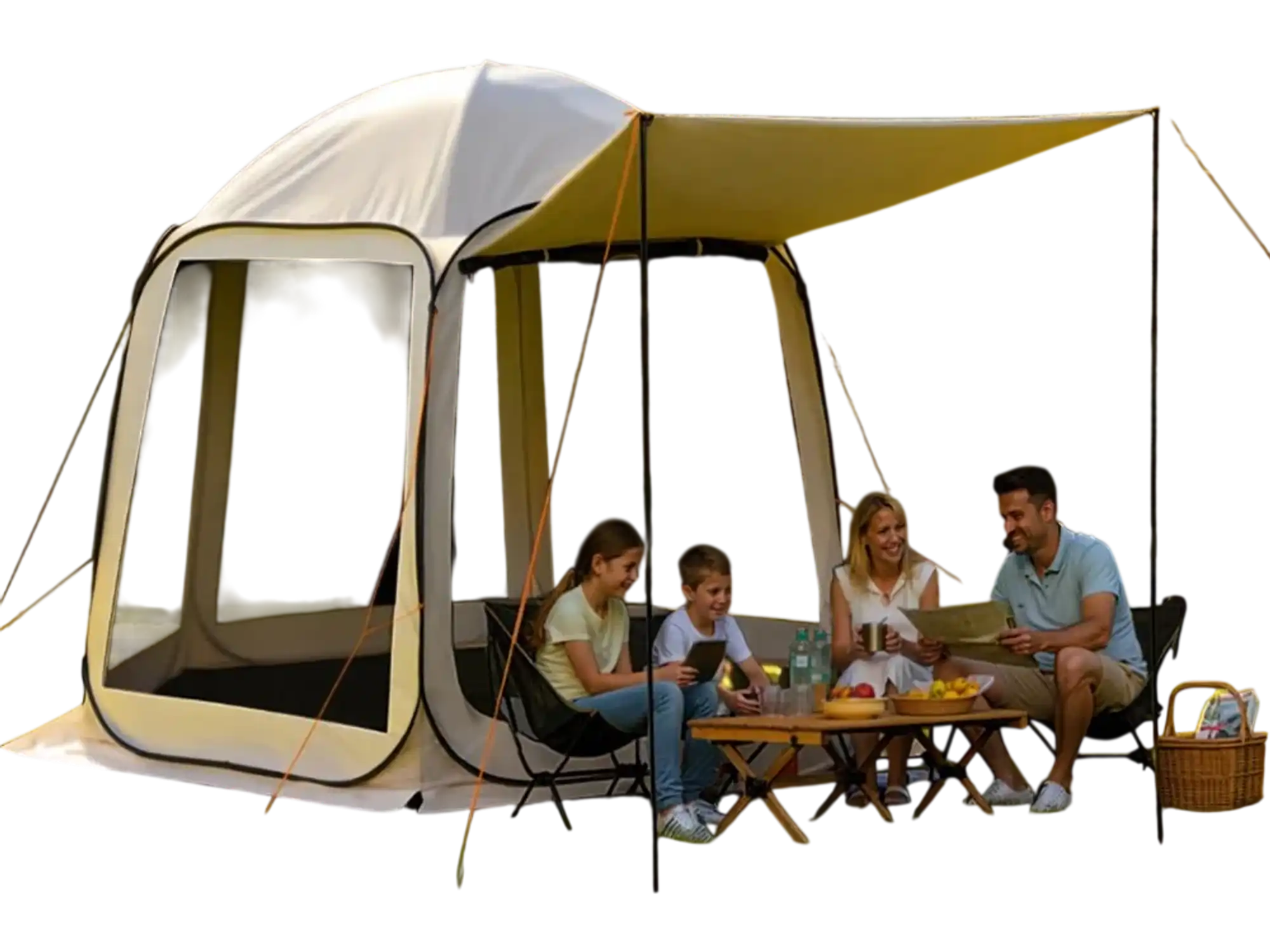 Vevor Screen House Tent 10' x 9.2' Pop-Up Canopy Beige New