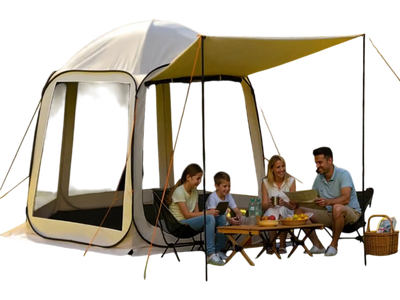Vevor Screen House Tent 10' x 9.2' Pop-Up Canopy Beige New