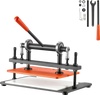 VEVOR Leather Cutting Machine 14.17 x 10.24 in Embossing Plate Die Cutter, Hand Press Leather Embossing & Die Cutting, 3300 lbs Pressure, 0.47 in Stroke, Dual Guide Shafts, for Fabric, Paper, Silicone