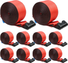 VEVOR Winch Straps, 4" x 30', 6000 lbs Load Capacity, 18000 lbs Breaking Strength, Truck Straps with Flat Hook, Flatbed Tie Downs Cargo Control for Trailers, Farms, Rescues, Tree Saver, Red (10 Pack)
