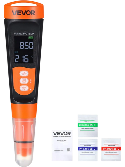 Vevor pH Meter Multi-Parameter Water Quality Pocket Tester Kit New