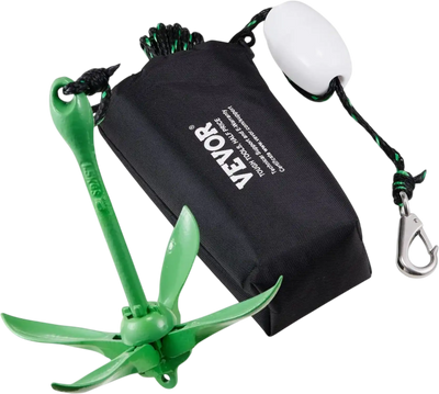 Vevor Kayak Anchor Kit 3.5 lbs Folding Boat Anchor with 26.2' Rope and Buoy New