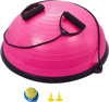 VEVOR Half Exercise Ball Trainer, 23 inch Balance Ball Trainer, 660lbs Capacity Stability Ball, Yoga Ball with Resistance Bands & Foot Pump, Strength Fitness Ball for Home Gym, Full Body Workout, Pink