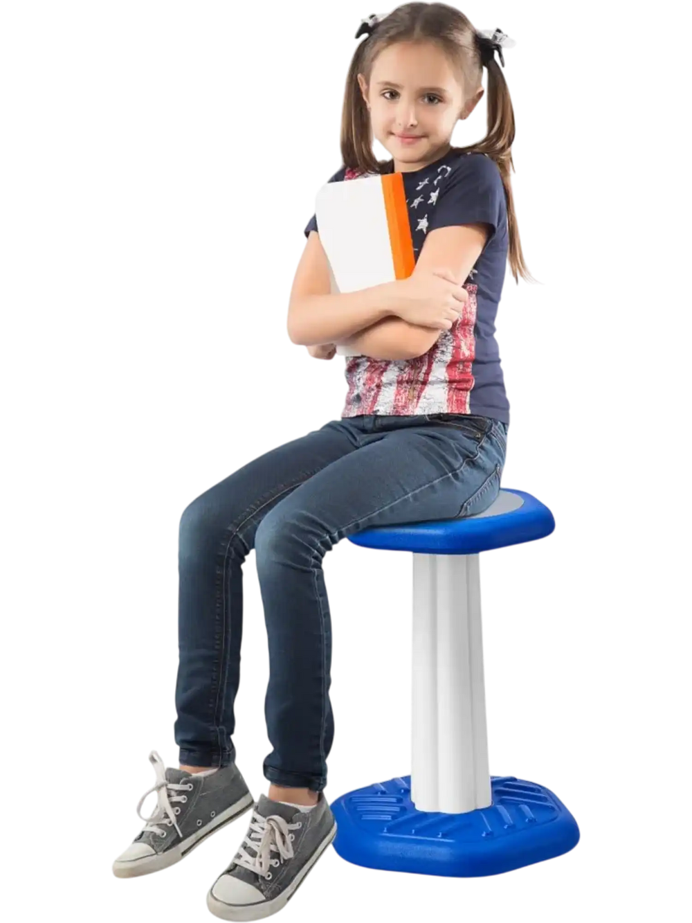 VEVOR Kids Wobble Chair, Active Chair with Sponge Cushion, Wobble Stool Improves Focus, Posture and Calm Children, Ideal for Schools and Home, Age 7-14, Blue