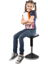VEVOR Wobble Chair, Height-Adjustable (15.7-21.7") Active Chair, Flexible Seating Wobble Stool Made of PVC+ABS Improves Focus & Posture, Ideal for Schools, Office and Home, Age 12-18, Black