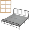 VEVOR King Size Bunkie Board, 1.5 in Bed Board Slats with 200D Oxford Cloth, Wooden Mattress Support for King Size Bed, Easy Assembly Support under Mattress, 4 Piece, Gray