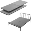 VEVOR Queen Size Bunkie Board, 1.5 in Bed Board Slats with 200D Oxford Cloth, Wooden Mattress Support for Queen Size Bed, Easy Assembly Support under Mattress, 4 Piece, Gray