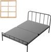 VEVOR Twin Size Bunkie Board, 1.5 in Bed Board Slats with 200D Oxford Cloth, Wooden Mattress Support for Twin Size Bed, Easy Assembly Support under Mattress, 2 Piece, Gray