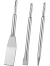 VEVOR SDS Plus Chisel Set, 3 pcs SDS Plus Rotary Hammer Drill Attachments, Includes Point, Flat, & Angled Spade Chisels, Heat Treated 40Cr Alloy Steel, Sharp Edge for Demolition, Concrete and Brick