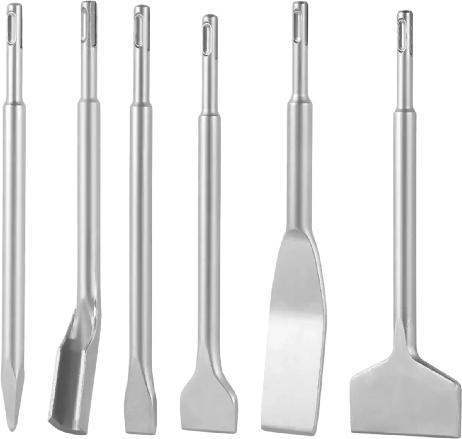 Vevor SDS Plus Chisel Set Rotary Hammer Drill Attachments 6-Pc New
