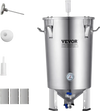VEVOR 304 Stainless Steel Kettle, 8 GALLON Beer Brew Fermentor, Brew Bucket Fermentor for Brewing, Home Brewing Supplies with Base, Kettle Stock Pot Includes Lid, Handle, Valve, Spigot, Thermometer