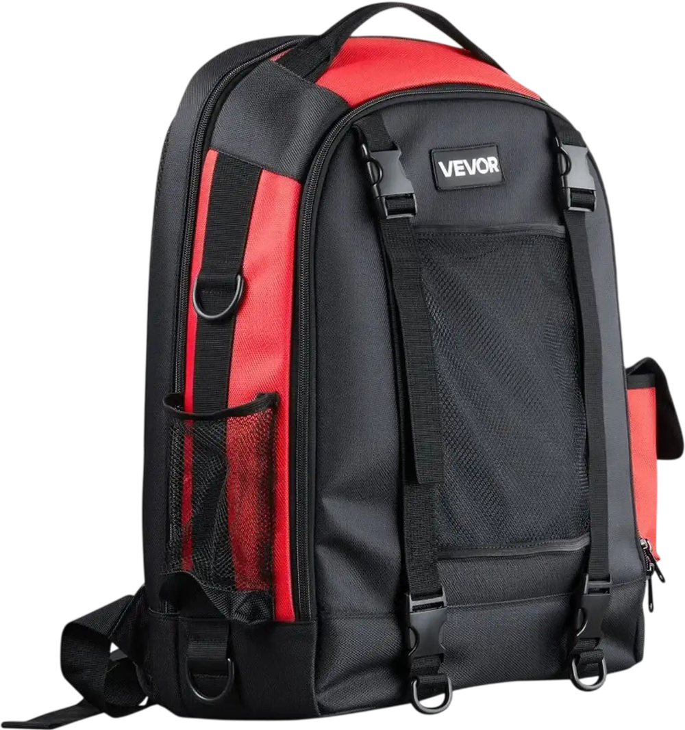 VEVOR Welding Backpack, 25.2L Welder Backpack for Tools and Helmet, 1680D High-Density Polyester Extreme Gear Pack with Helmet Bag, Multi-Purpose Gear Storage Bag for Welding, Outdoor Camping, Hiking