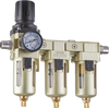 VEVOR Air Compressor Filter Regulator, 3/8" NPT 3-Stage Air Compressor Water Separator with 5μm/1μm/0.01μm Micron Filter Elements, Semi Auto Drain Air-Drying System 145PSI Max Pressure, Poly Bowl