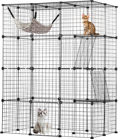 Vevor Cat Cage Large 4-Tier 41 x 28 x 55