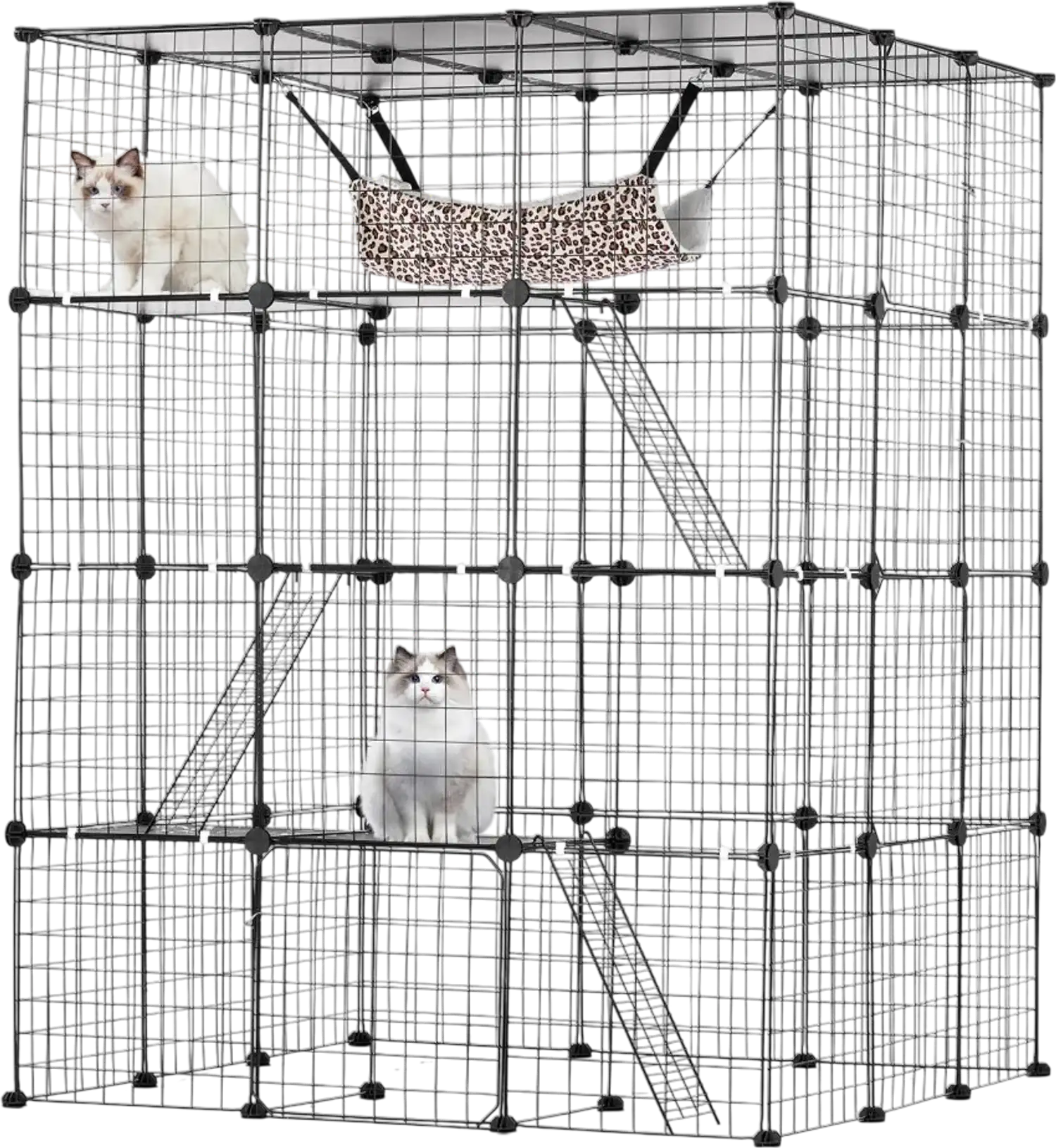 Vevor Cat Cage Large 4-Tier 41 x 41 x 55