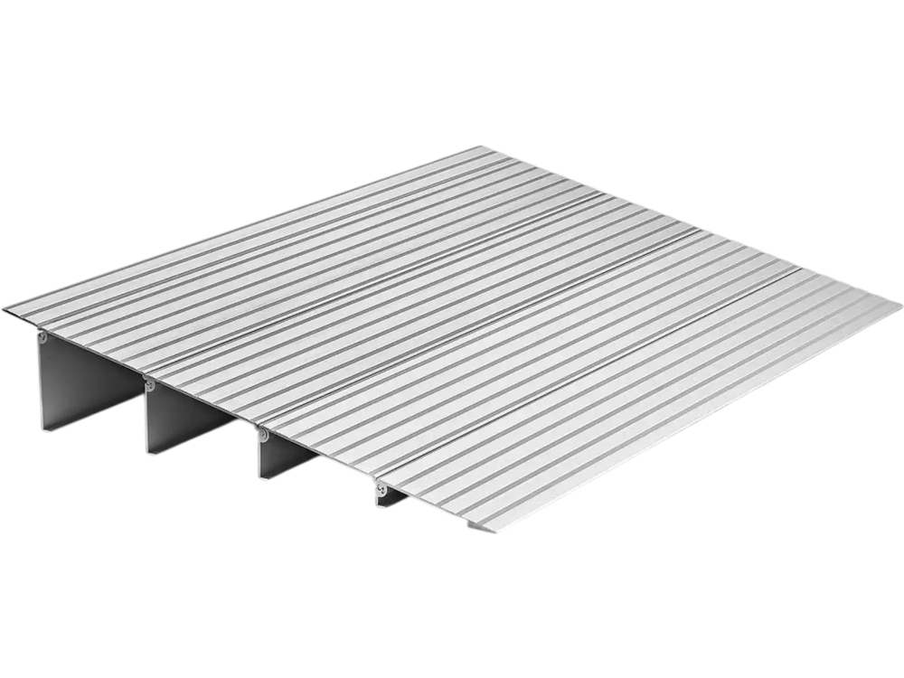 VEVOR Door Threshold Ramp, 4 inch Rise, Aluminum Alloy Threshold Ramp Rated 800 lbs Load Capacity, Handicap Ramps for Home Steps for Wheelchair, Scooters, Power Chairs, Walkers, Bicycle, Tricycle