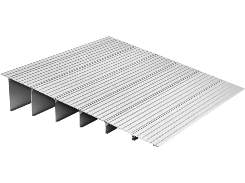 VEVOR Door Threshold Ramp, 6 inch Rise, Aluminum Alloy Threshold Ramp Rated 800 lbs Load Capacity, Handicap Ramps for Home Steps for Wheelchair, Scooters, Power Chairs, Walkers, Bicycle, Tricycle