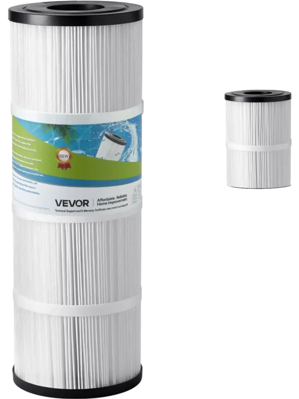 VEVOR Pool Filter Cartridge, 50 Sq. Ft Spa Hot Tub Filter Cartridge Replacement, Compatible with Hayward C500, CX500-RE, Pleatco, Secure for Kids & Pet, Trilobal Pleated, Easy to Clean