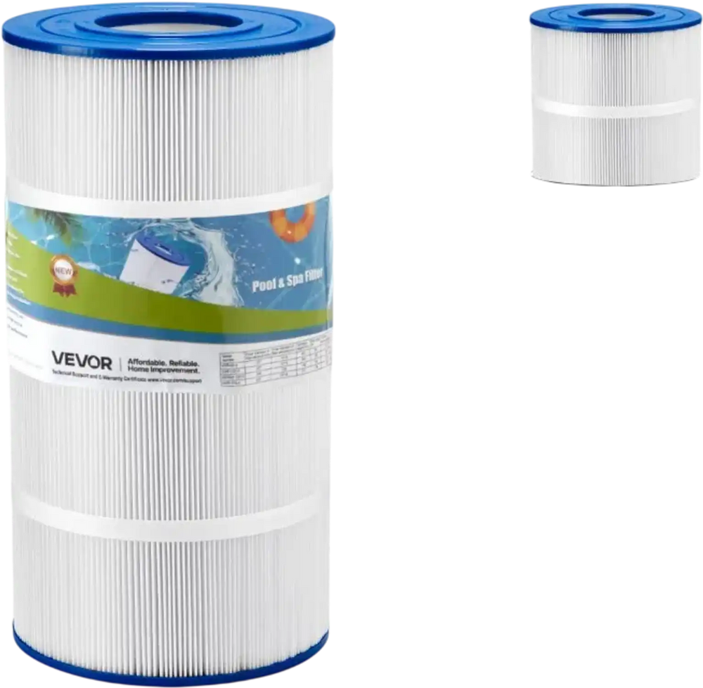 VEVOR Pool Filter Cartridge, 90 Sq. Ft Spa Hot Tub Filter Cartridge Replacement, Compatible with Hayward C900, Hayward CX900RE, Secure for Kids & Pet, Trilobal Pleated, Easy to Clean