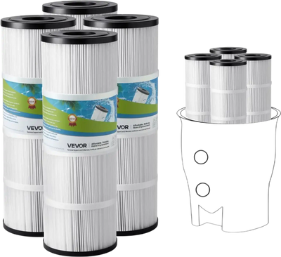 Vevor Pool Filter Cartridge 4-Pack 80 sq ft Spa Hot Tub Replacement New