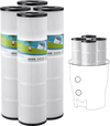 VEVOR Pool Filter Cartridge, 4x 105 Sq. Ft, Spa Hot Tub Filter Cartridge Replacement, Compatible with Pentair CCP420,  Pleatco PCC80-PAK4l, Secure for Kids & Pet, Easy to Clean