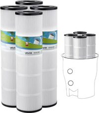 VEVOR Pool Filter Cartridge, 4x 105 Sq. Ft, Spa Hot Tub Filter Cartridge Replacement, Compatible with Pentair CCP420,  Pleatco PCC80-PAK4l, Secure for Kids & Pet, Easy to Clean