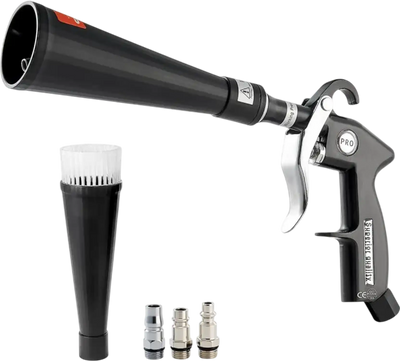VEVOR Car Cleaning Gun, 6-9.2 Bar High-Pressure Air Blow Gun with 2 Set Nozzles, 360° Rotating Nozzle for Complete Cleaning, Quickly Blasts Dirt and Dust from Surface, Work with 1/4 NPT Air Compressor