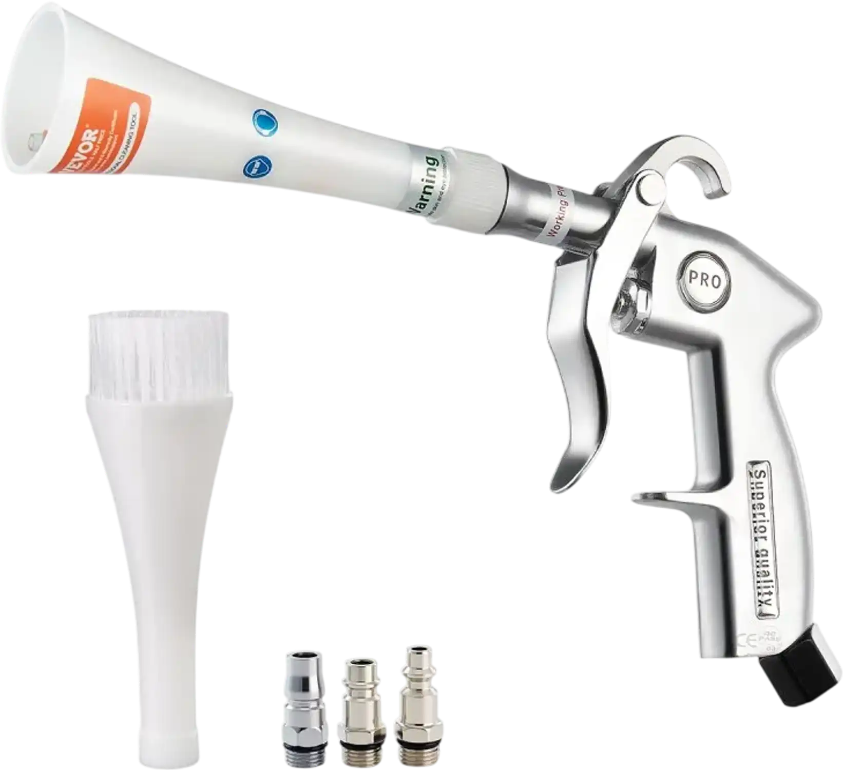 Vevor Cleaning Gun High-Pressure Air Blow Gun with 2 Nozzles & 360° Rotating Nozzle New