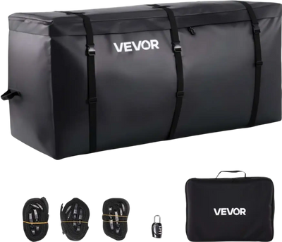 VEVOR Hitch Cargo Carrier Bag, Waterproof 840D PVC, 60.24 x 24.02 x 35.94 in (30 Cubic Feet), Heavy Duty Cargo Bag for Truck Bed Storage with Reinforced Straps, Suitable for Car SUV Vans Hitch Basket