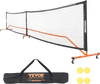 VEVOR Pickleball Net Set, 22FT Regulation Size Portable Pickleball System with Carrying Bag, Balls, and Wheels, Weather Resistant Steady Metal Frame & Strong PE Net, for Outdoor Backyard Driveway
