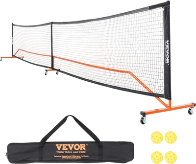 Vevor Pickleball Net Set 22' Regulation Size Portable System with Carrying Bag Balls and Wheels New