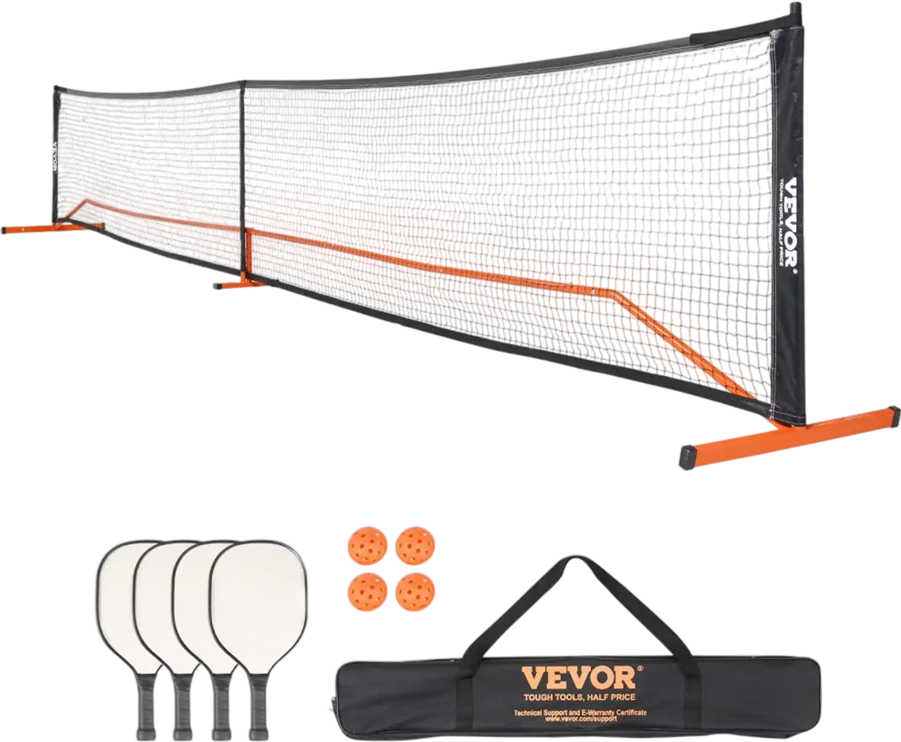 Vevor Pickleball Net Set 22' Regulation Size Portable System with Carrying Bag Balls and Paddles New