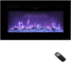 VEVOR 30 inch Electric Fireplace, Wall Mounted Recessed Fire Place with Remote Control, Timer, 1500W, Adjustable Flame Color Brightness, Touch Screen, Overheat Protection, for Living Room,Bedroom