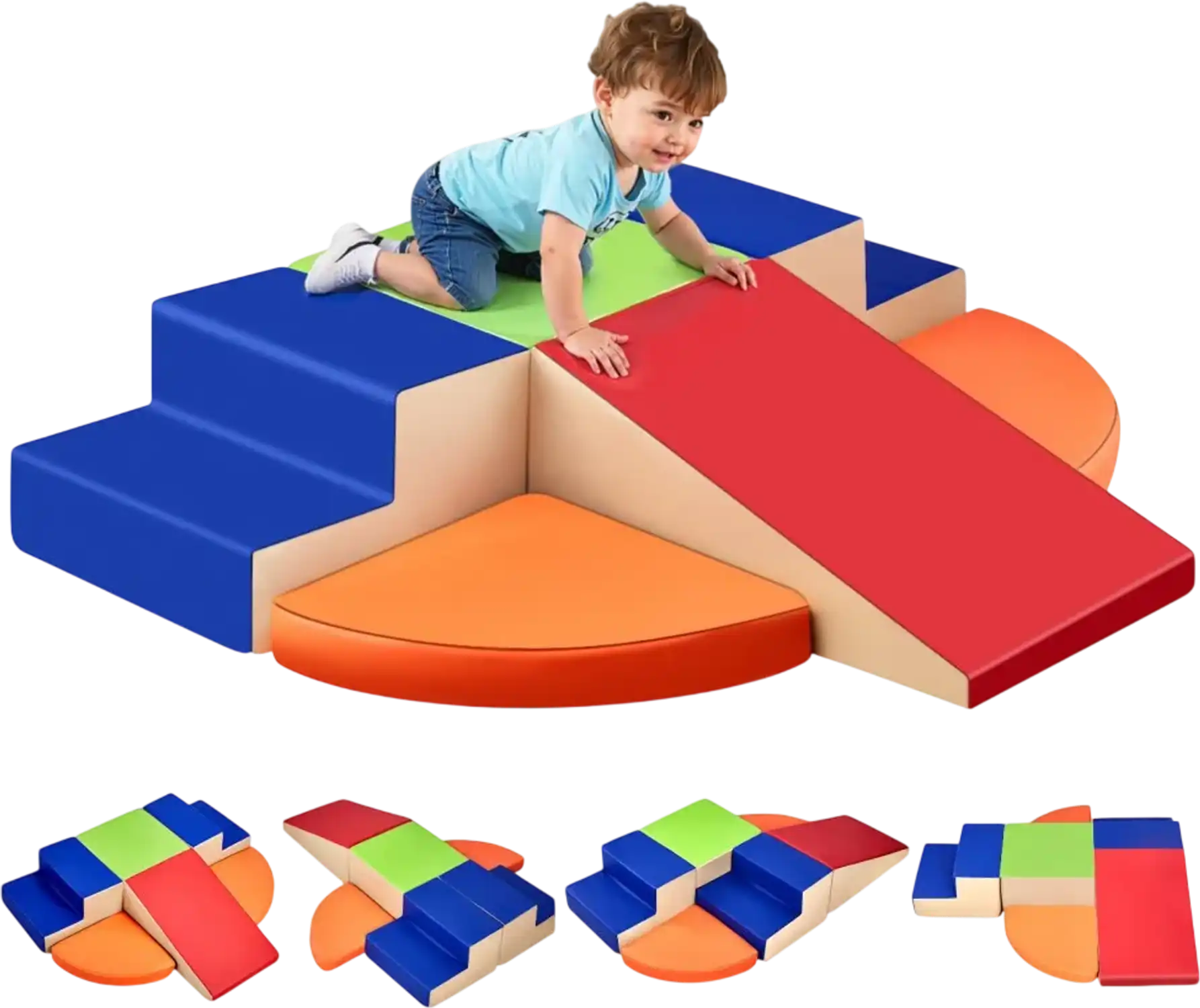 Vevor Foam Climbing Blocks 6-Piece Indoor Climb and Crawl Playset New