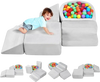 VEVOR Climbing Toys, 5-Piece Set, Foam Climbing Blocks for Toddlers 6 Months to 3 Years, Baby Climbing Blocks with Ball Pit (Balls Not Included), Indoor Climb and Crawl Activity Playset for Crawling